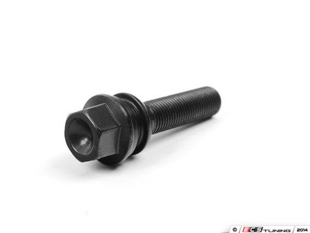 ES#2661304 - PS19D48-MW-ZN - Black Extended Length Wheel Bolt - Priced Each - Replace your rusted and weathered stock lug bolts with a stylish alternative - 63mm shaft (48mm length under seat) - ECS - Audi Volkswagen Porsche