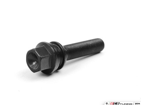 ES#2661308 - PS19D53-MW-ZN - Black Extended Length Wheel Bolt - Priced Each - Replace your rusted and weathered stock lug bolts with a stylish alternative - 68mm shaft (53mm length under seat) - ECS - Audi Volkswagen Porsche