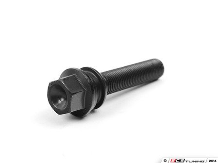ES#2661309 - PS19D58-MW-ZN - Black Extended Length Wheel Bolt - Priced Each - Replace your rusted and weathered stock lug bolts with a stylish alternative - 73mm shaft (58mm length under seat) - ECS - Audi Volkswagen Porsche