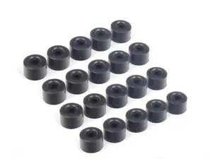 round Wheel Bolt Cover Set - Black 