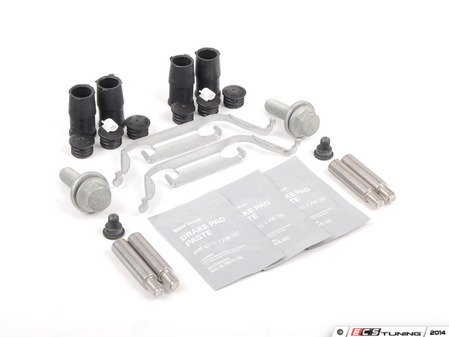 ES#2593646 - 34111163645KT - Front Pad And Rotor Installation Kit - Includes everything to install new front brakes including guide bolts and bushings - Genuine BMW - BMW