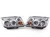 ES#2806890 - 444-VJ99-HL-C - Chrome Projector Headlights - Pair - (NO LONGER AVAILABLE) - With fog lights, with LED halo rings - Spyder - 