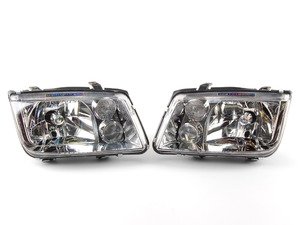 ES#2806887 - HD-JH-VJ99-C - Chrome Headlights - Pair  - (NO LONGER AVAILABLE) - With fog lights, with clear turn signal lenses - Spyder - 