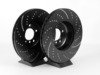 ES#2677960 - GD1390KT - Performance Front Brake Service Kit - Featuring ECS V5 cross-drilled & slotted rotors and ECS EP24 Enthusiast Performance pads - Assembled By ECS - BMW