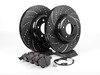 ES#2677960 - GD1390KT - Performance Front Brake Service Kit - Featuring ECS V5 cross-drilled & slotted rotors and ECS EP24 Enthusiast Performance pads - Assembled By ECS - BMW