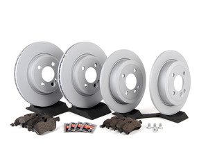 ES#2592470 - 34111502891KT12 - Front & Rear Brake Service Kit - Featuring Zimmermann brake rotors and ECS DD23 ceramic pads. - Assembled By ECS - MINI