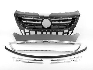 ES#1877868 - 3C8853651PGRU - Radiator grille - Comes primed, ready for paint. Emblem sold separately. - Genuine Volkswagen Audi - Volkswagen