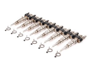 ES#2807627 - 13538616079KT2 - Fuel Injector Replacement Kit - N63 S63 (Index 12) - Includes 8 injectors, seals, and decoupling rings - Genuine BMW - BMW