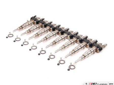 ES#2807627 - 13538616079KT2 - Fuel Injector Replacement Kit - N63 S63 (Index 12) - Includes 8 injectors, seals, and decoupling rings - Genuine BMW - BMW