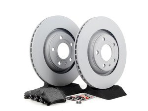 ES#2561958 - 8E0615601RKT - Rear Brake Service Kit - Featuring Zimmermann rotors and ECS DD23 "Daily Driver" ceramic pads. - Assembled By ECS - Audi
