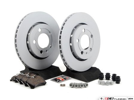 ES#1892013 - 1J0698064 - Rear Brake Service Kit (256x22) - Featuring Zimmerman Rotors and ECS DD23 "Daily Driver" ceramic pads. - Assembled By ECS - Volkswagen