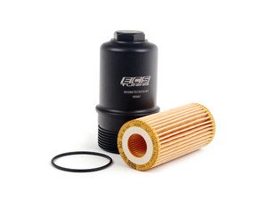 ES#2817033 - 06K115562KT3 - Black Billet aluminum Oil filter housing - with filter - Genuine filter and black anodized billet aluminum filter housing - Assembled By ECS - Audi Volkswagen