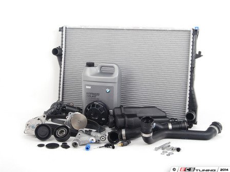 ES#2739246 - 11517527910KT10 - ECS Cooling System Refresh Kit - Level 3 - The ultimate cooling refresh kit - with aftermarket components, featuring an Aluminum Pulley, GEBA water pump, accessory belt service and radiator - Assembled By ECS - BMW
