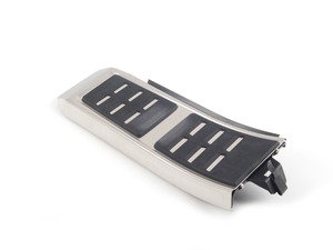 ES#2564089 - 4G1864777A3Q7 - Dead Pedal Cover - Brushed Aluminum - Upgrade your interior look - Genuine Volkswagen Audi - Audi