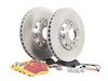 ES#2602320 - 95535140161FPKT - Performance Front Brake Service Kit - Featuring genuine Porsche rotors and EBC YellowStuff brake pads - Assembled By ECS - Porsche