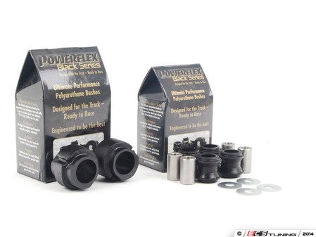ES#2763556 - PFF3-204-29BX2KT - Performance Front Sway Bar/End Link Bushing Kit - Race - Stiffer bushings allow sway bars to work at their fullest potential - Powerflex Black Series - Audi