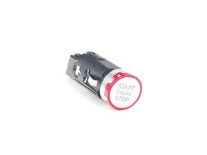 ES#2732417 - 8V0905217C - Start/Stop Switch - Chrome/Red - Located on the center console - For vehicles with push-button start - Genuine Volkswagen Audi - Audi