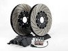 ES#2765757 - 001423ECS01AKT3 -  Performance Front Brake Service Kit (334x32) - Featuring ECS 2-piece semi-floating cross drilled and slotted rotors with Hawk HPS pads - Assembled By ECS - Volkswagen