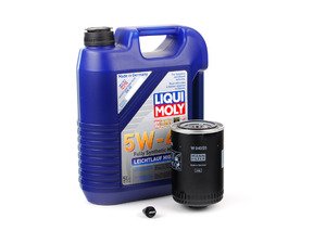 ES#2817104 - 2332kt -  Premium Oil Service Kit - With ECS Magnetic Drain Plug - Includes large Mann oil filter and Liqui-Moly High Tech 5w-40 oil - Assembled By ECS - Audi