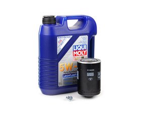 ES#2817105 - 2332KT1 -  Premium Oil Service Kit - Includes large Mann oil filter and Liqui-Moly High Tech 5w-40 oil - Assembled By ECS - Audi