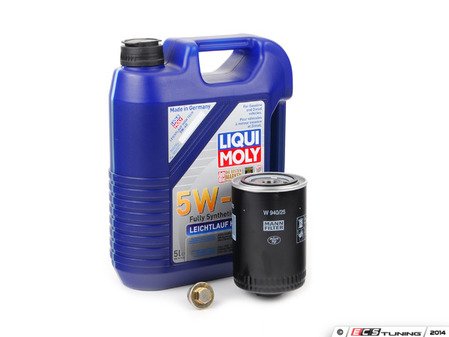 ES#2817108 - 2332kt3 -  Premium Oil Service Kit - Includes large Mann oil filter and Liqui-Moly High Tech 5w-40 oil - Assembled By ECS - Audi