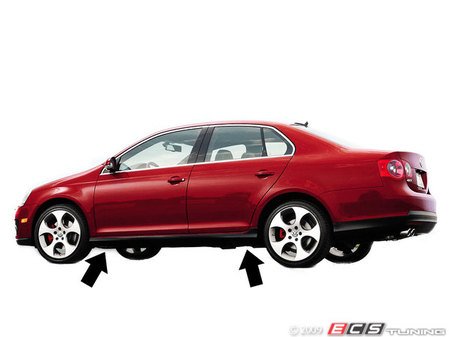 ES#7669 - 1k5898000 - GLI Side Skirt Set - Give your Jetta the GLI look with these new Side Skirts - Genuine Volkswagen Audi - Volkswagen
