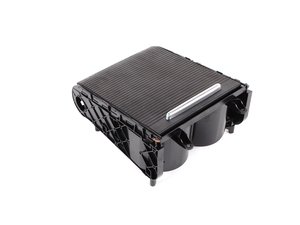 ES#1120348 - 3C0858329HUBN - European Cup Holder Conversion - Satin Black - Convert the standard open cup holder to a retractable top cup holder/storage compartment - Genuine European Volkswagen Audi - Volkswagen