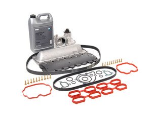 ES#2719007 - 11141742042KT5 - Valley Pan Service Kit - Level 2 - Everything needed valley pan gasket replacement, including a new water pump and drive belts. Features an upgraded valley pan. - Assembled By ECS - BMW