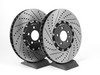 ES#2765757 - 001423ECS01AKT3 -  Performance Front Brake Service Kit (334x32) - Featuring ECS 2-piece semi-floating cross drilled and slotted rotors with Hawk HPS pads - Assembled By ECS - Volkswagen