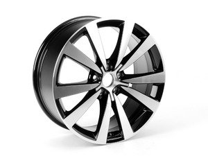 ES#2582473 - 5C0071499AX1 - Tornado Alloy Wheel 19x8 ET48 5x112 - Single alloy wheel with machined face with black inlay, center cap not included.  - Genuine Volkswagen Audi - 