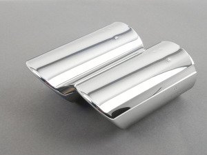 ES#2766739 - 3C8071911A - 3" Polished Exhaust Tips - Pair - Enhance the look of your vehicle. 2x76mm - Genuine Volkswagen Audi - Volkswagen