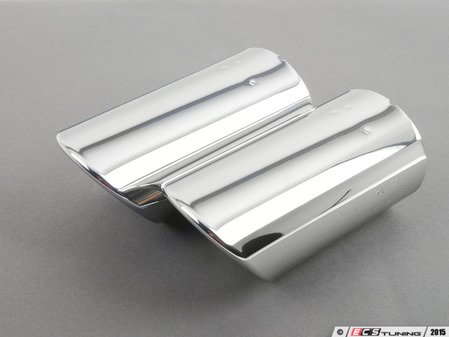 ES#2766739 - 3C8071911A - 3" Polished Exhaust Tips - Pair - Enhance the look of your vehicle. 2x76mm - Genuine Volkswagen Audi - Volkswagen