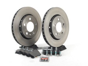 ES#2765360 - 1J0698064KT2 - Rear Brake Service Kit (256x22) - Featuring Brembo rotors and ECS DD23 ceramic pads - Assembled By ECS - Volkswagen
