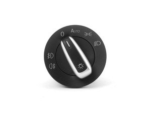 ES#252792 - 3C8941431AXSH - Automatic Script Headlight Switch - Chrome Trim - (NO LONGER AVAILABLE) - Adds parking lights with front fogs as well as rear fog options - Genuine European Volkswagen Audi - 