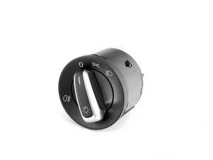 ES#2710758 - 3C8941431BXSH - Standard European Headlight Switch - Brushed Trim - Controls headlights, parking lights, and rear fog lights - Vemo - Volkswagen
