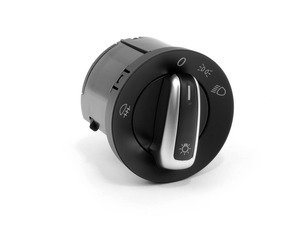 ES#1125703 - 3C8941431BXSH - Standard European Headlight Switch - Brushed Trim - Controls headlights, parking lights, and rear fog lights - Genuine European Volkswagen Audi - Volkswagen