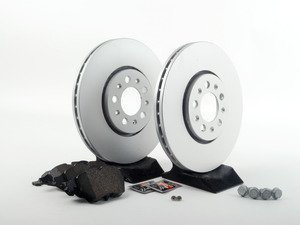 ES#2763178 - 1J0698451KT1 - Front Brake Service Kit (288x25) - Featuring Zimmermann rotors and ECS DD23 "Daily Driver" ceramic pads. - Assembled By ECS - Volkswagen