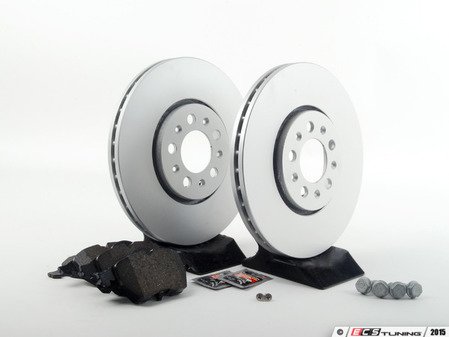 ES#2763178 - 1J0698451KT1 - Front Brake Service Kit (288x25) - Featuring Zimmermann rotors and ECS DD23 "Daily Driver" ceramic pads. - Assembled By ECS - Volkswagen