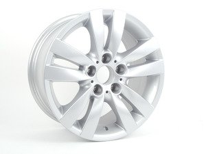ES#64989 - 36116775600 - 17" Double Spoke Style 161 Wheel - 17x8.5 ET37 72.6mm CB - Genuine BMW - BMW