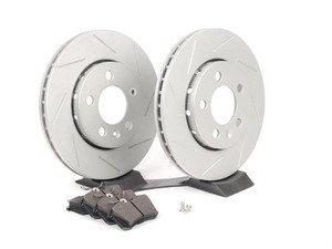 ES#2594749 - HB364F.587RPSKT1 - Performance Rear Brake Service Kit (256x22) - (NO LONGER AVAILABLE) - Featuring ECS GEOMET Slotted rotors and Hawk HPS pads - Assembled By ECS - 