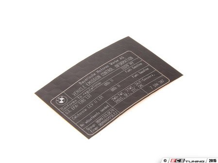 ES#1305417 - 71227594387 - Exhaust Emissions Label - Genuine BMW - BMW