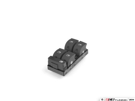 ES#2586727 - 8E0959851D5PR - Front Main Window Switch - Soul (Black) - Four button master switch with window lock button - Vemo - Audi