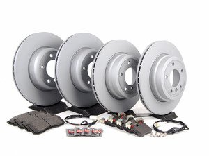 ES#2649825 - 34116778647KT3 - Front & Rear Brake Service Kit - Featuring Zimmermann rotors and ECS DD23 "Daily Driver" ceramic pads. - Assembled By ECS - BMW
