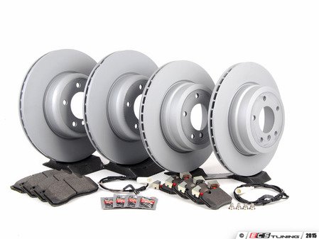 ES#2649825 - 34116778647KT3 - Front & Rear Brake Service Kit - Featuring Zimmermann rotors and ECS DD23 "Daily Driver" ceramic pads. - Assembled By ECS - BMW