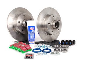 ES#2778075 - 357615601BKT1 - Rear Brake Service Kit - Everything you need to replace your rear brakes - Assembled By ECS - Volkswagen