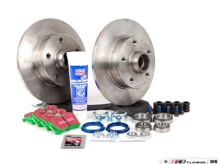 ES#2778075 - 357615601BKT1 - Rear Brake Service Kit - Everything you need to replace your rear brakes - Assembled By ECS - Volkswagen