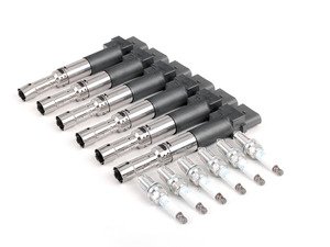ES#2785158 - 022998715CKT1 -  Ignition Service Kit - (NO LONGER AVAILABLE) - Includes six NGK spark plugs and OE coil packs - Assembled By ECS - Volkswagen