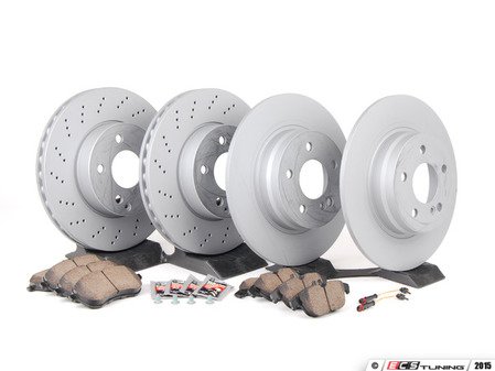 ES#2762494 - 2044212812KT5 - Front & Rear Brake Service Kit - Featuring ECS Rotors with Akebono-Euro Ceramic Pads - Assembled By ECS - Mercedes Benz
