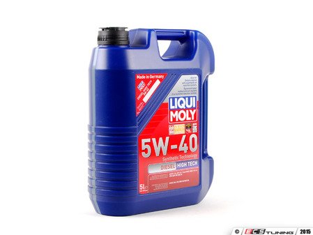 ES#258727 - 2022 - Diesel High Tech Engine Oil (5w-40) - 5 Liter - A semi-synthetic oil specially developed for vehicles with pumped-jet injection systems - Liqui-Moly - Audi Volkswagen