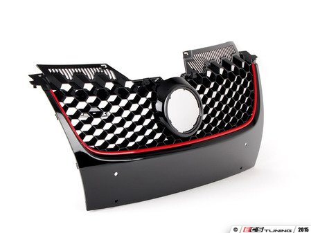ES#1928338 - 21-9539 - Honeycomb Grille - Black With Red Strip - Add GTI/GLI looks to your MKV or replace your worn out grille on your GTI/GLI - Bremmen Parts - Volkswagen